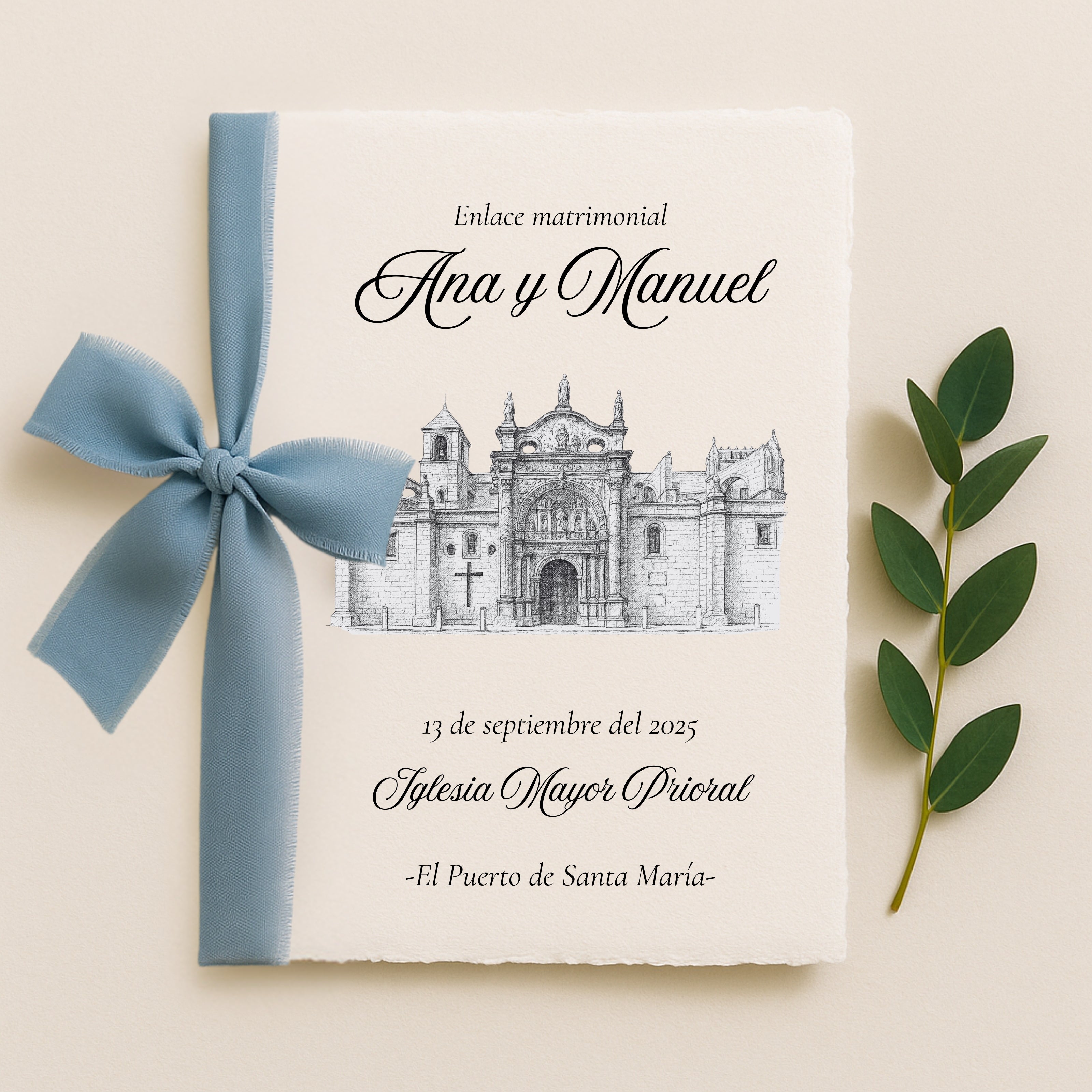 Libro de firmas testigos de boda en papel de algodón - Un recuerdo para siempre