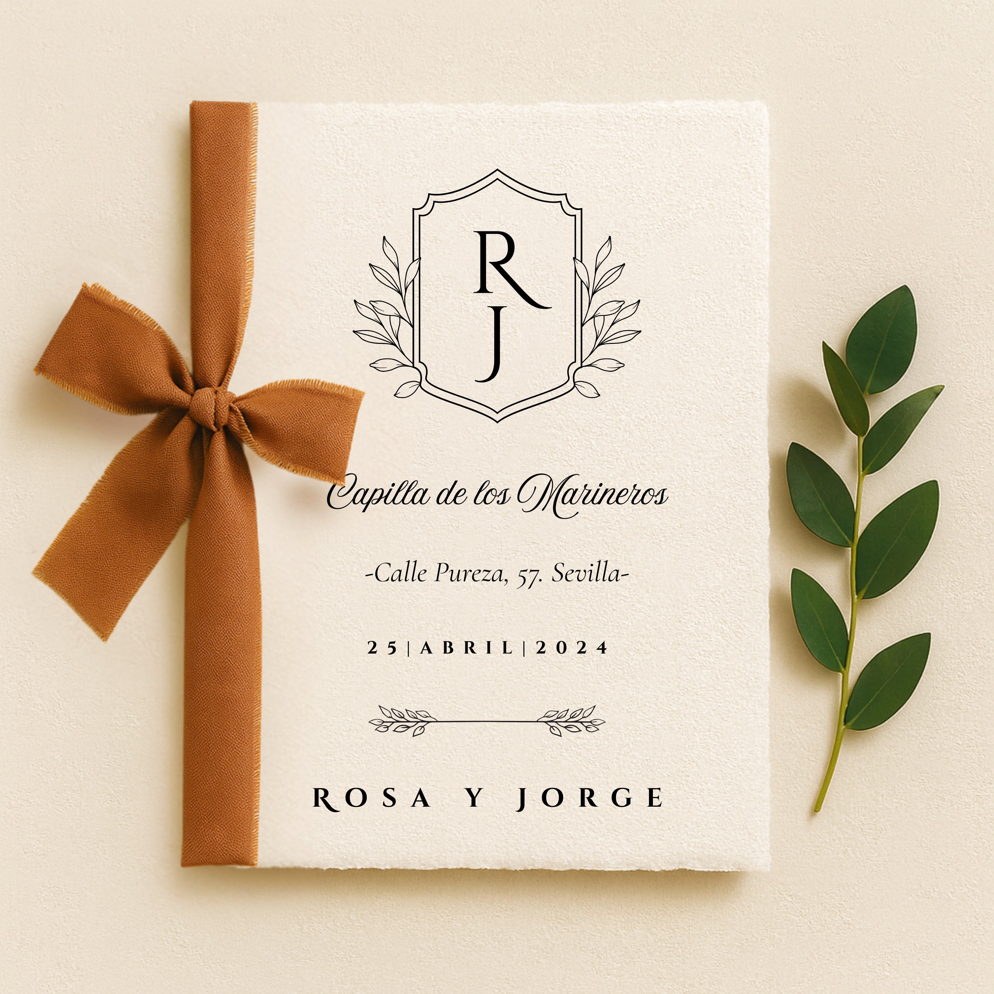 Libro de firmas testigos de boda en papel de algodón - Un recuerdo para siempre