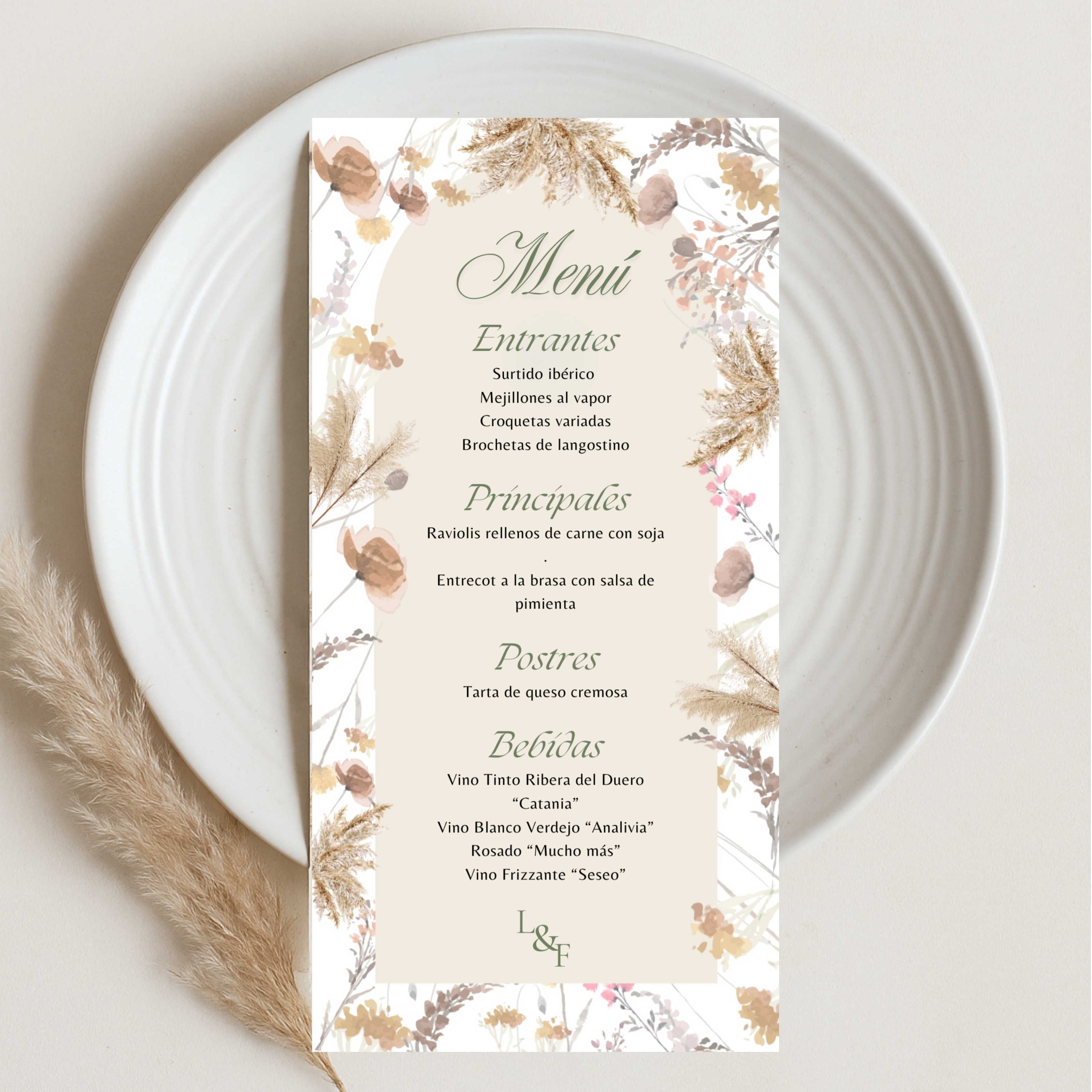 Menú de Boda Personalizado - Minutas Banquete Boda
