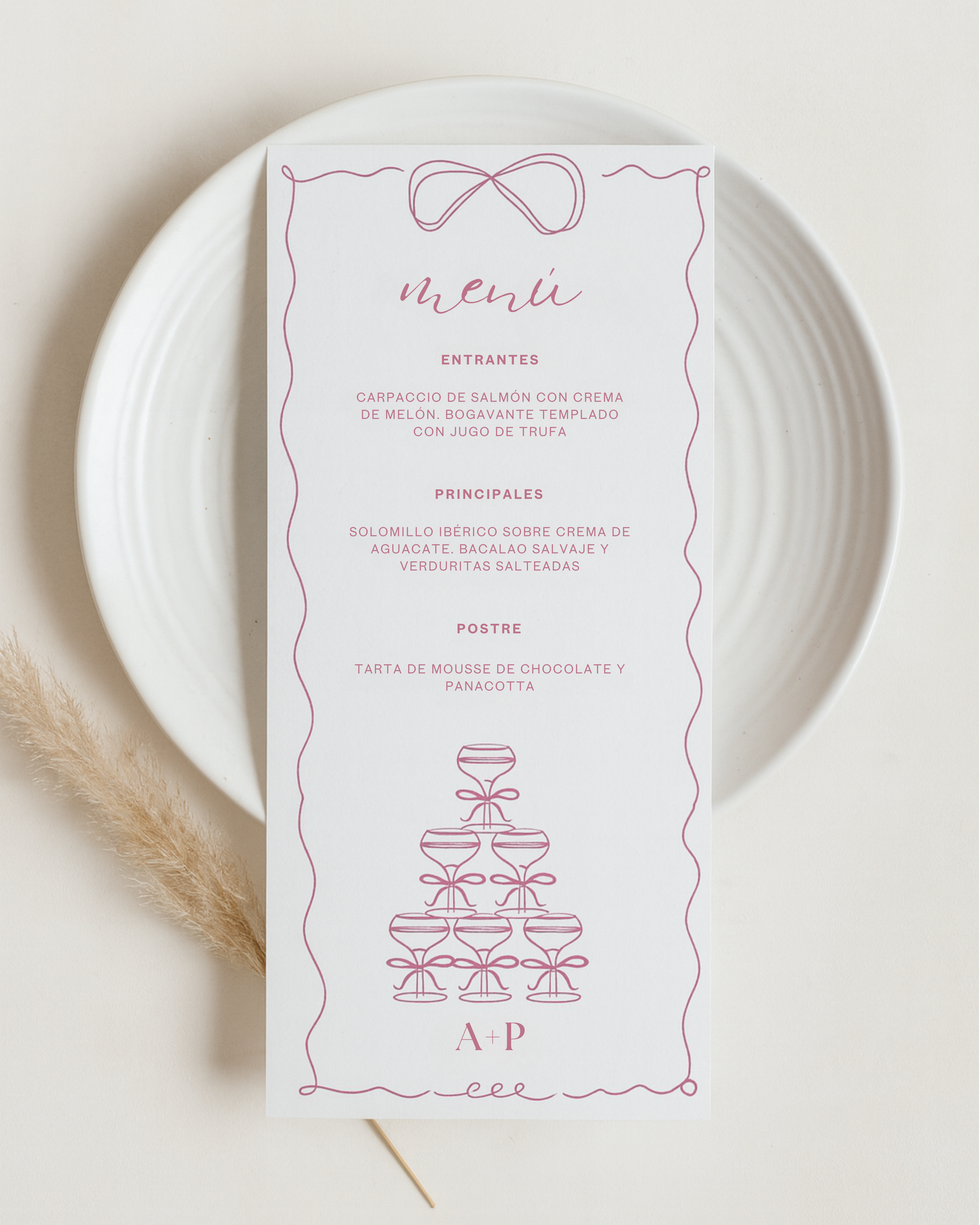 Menú de Boda Personalizado - Minutas Banquete Boda