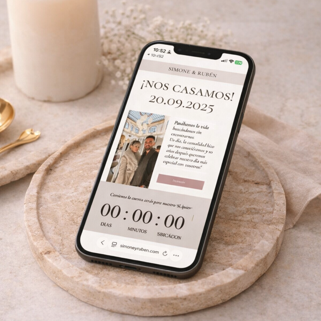 Web de boda 100% personalizada