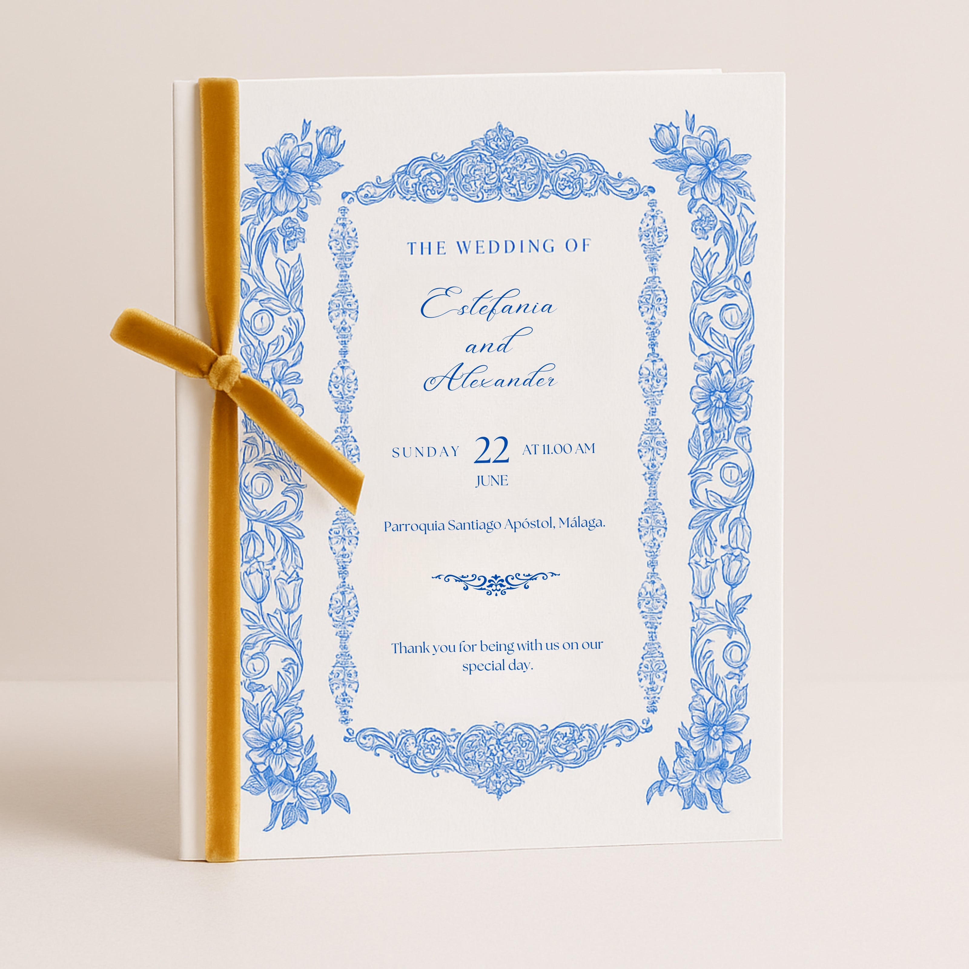 Misal de Boda Personalizado - Programa Ceremonia Boda