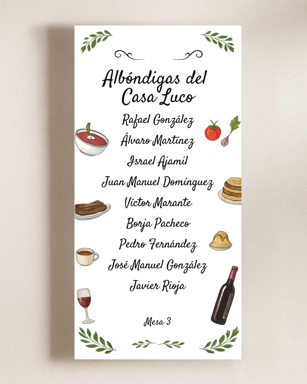 Seating Plan Boda | Tarjetas personalizadas para organizar tus mesas