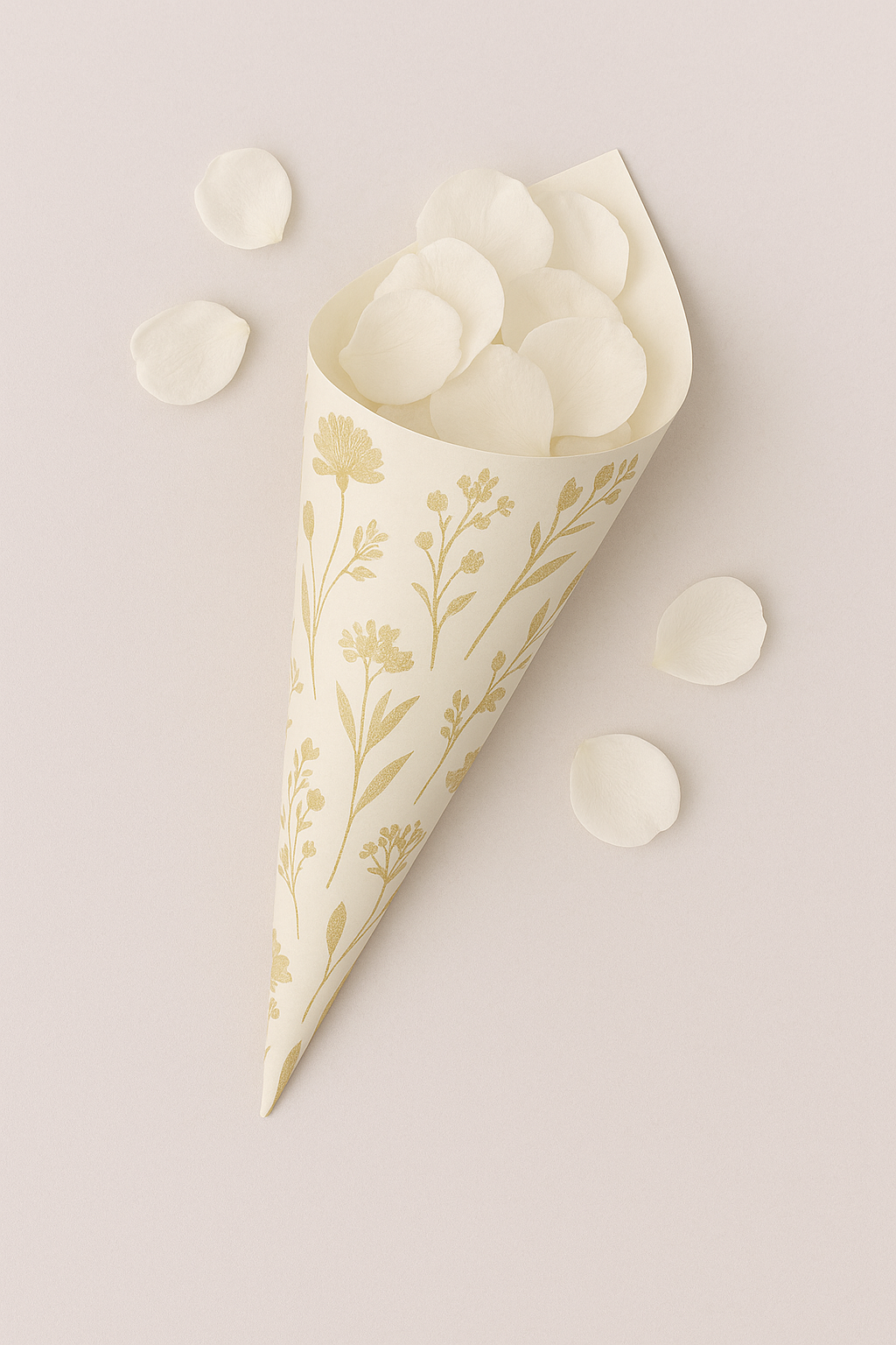 Conos de Pétalos, Arros y Confetis Personalizados para Boda